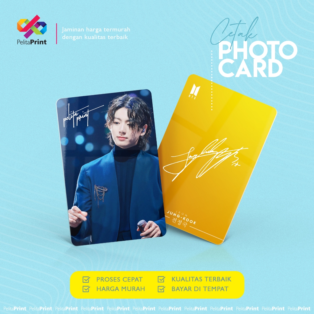 Jual PHOTOCARD CUSTOM PREMIUM 2 SISI FREEBIES LAMINASI PHOTOCARD AC310 ...