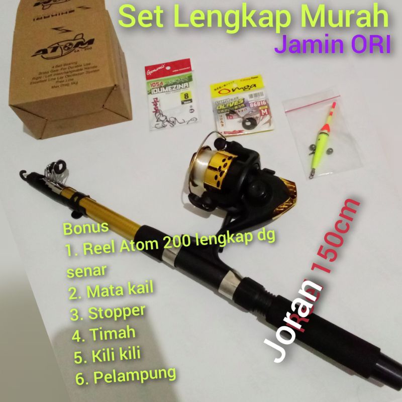 Jual Satu Set lengkap Si Kuning Mas Reel Atom SA 200, 4 Ball Bearings ...