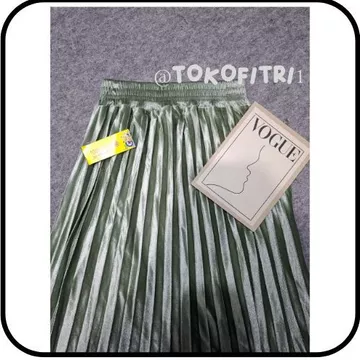 Rok Plisket Bludru Panjang Dewasa Premium Import