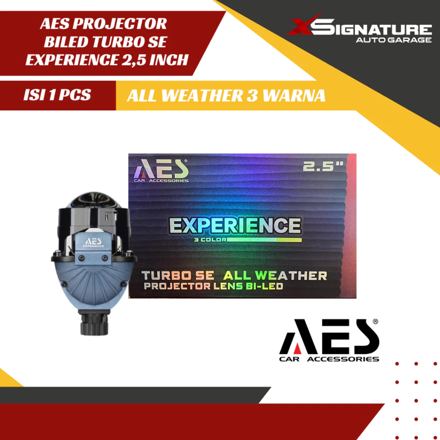 AES PROJECTOR BILED TURBO SE EXPERIENCE ALL WEATHER 3 WARNA 2,5 INCH - ISI 1 PCS