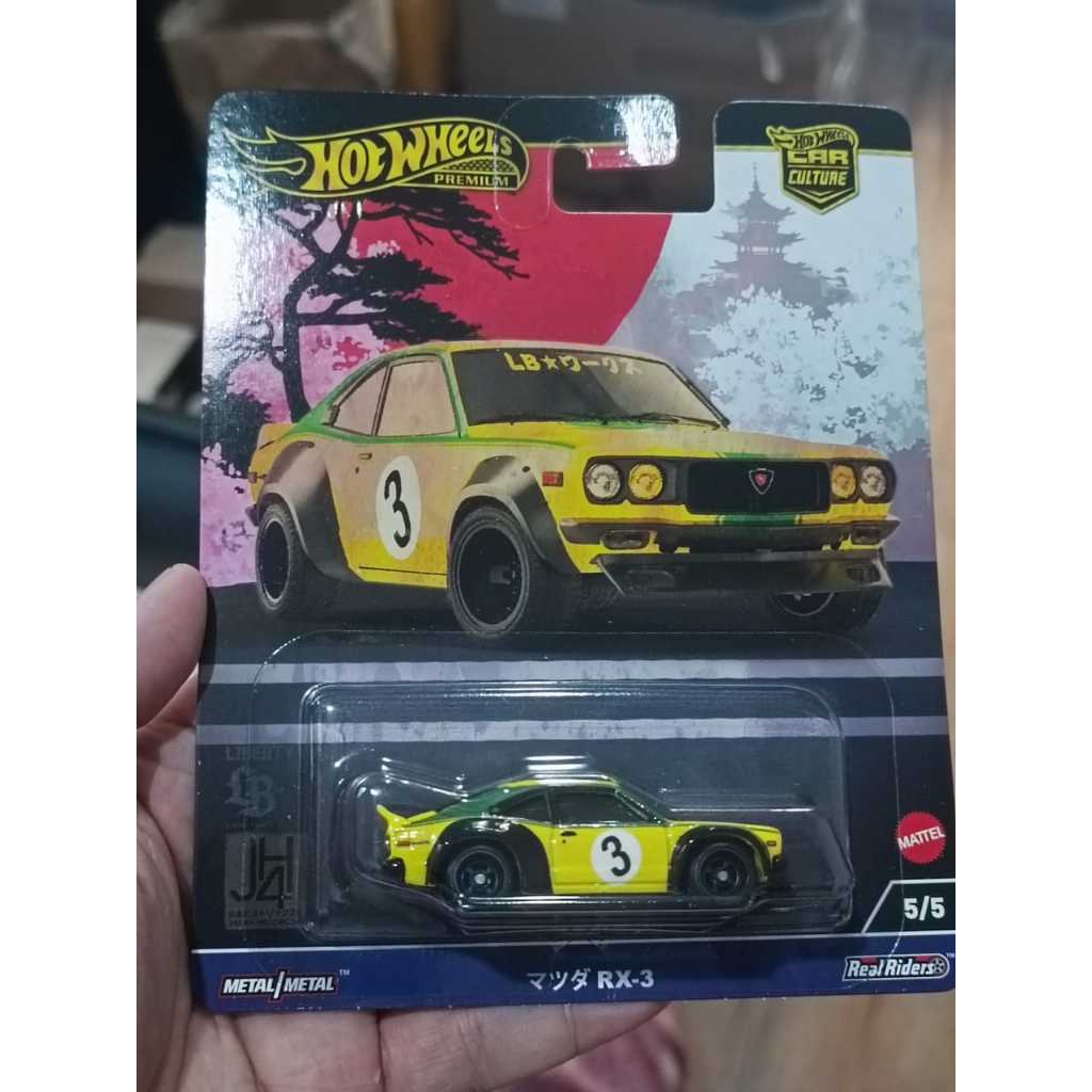 Jual Hot Wheels Premium LBWK Mazda RX-3 Japan Historics 4 Hijau Kuning ...
