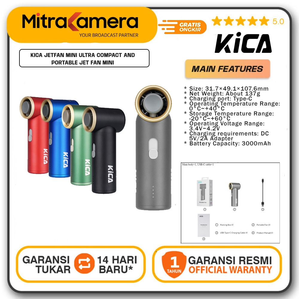 Jual Kica JetFan Mini Ultra Compact and Portable Jet Fan Mini | Shopee ...