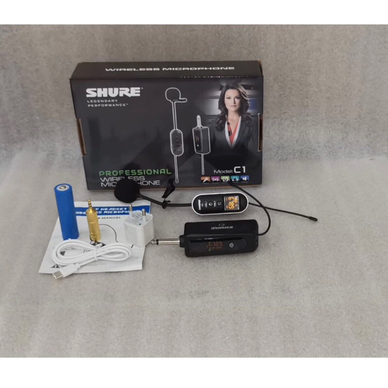 Jual mic wireles sure h2 c2 mic bando mic jepit | Shopee Indonesia