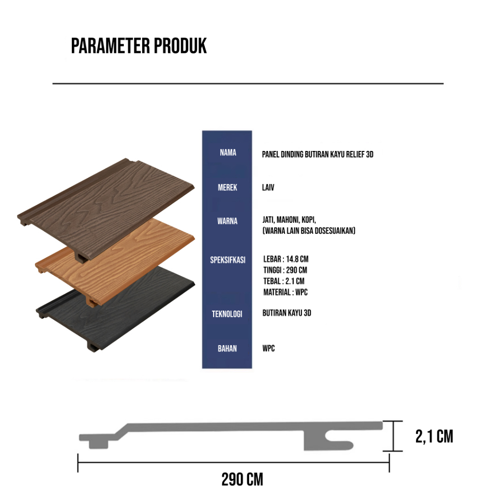 Jual LAIV Ceiling WPC Plafon Dinding WoodPanel Outdoor Pagar Lantai ...