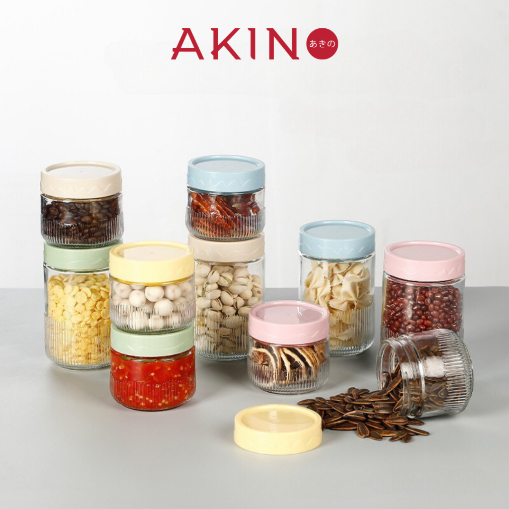 Jual AKINO - FUGU Kontainer Bumbu Dapur Transparan Spice Jar Permen ...