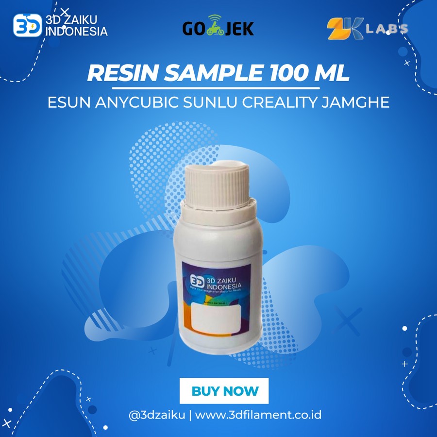 Jual Basic 3D Print Resin Sample 100 ML eSUN Anycubic Sunlu Creality ...
