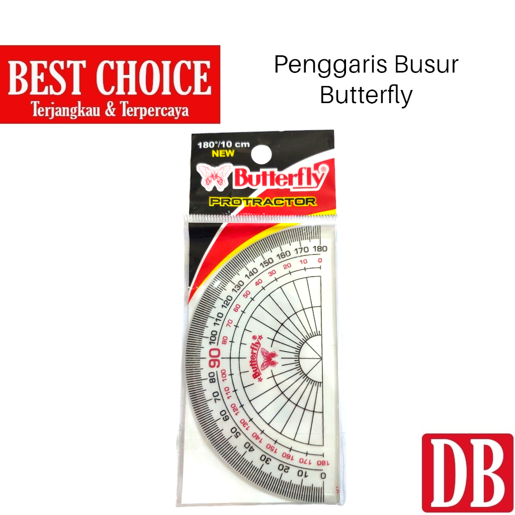 Jual Penggaris Busur Derajat / Protractor Butterfly (1pcs) | Shopee ...