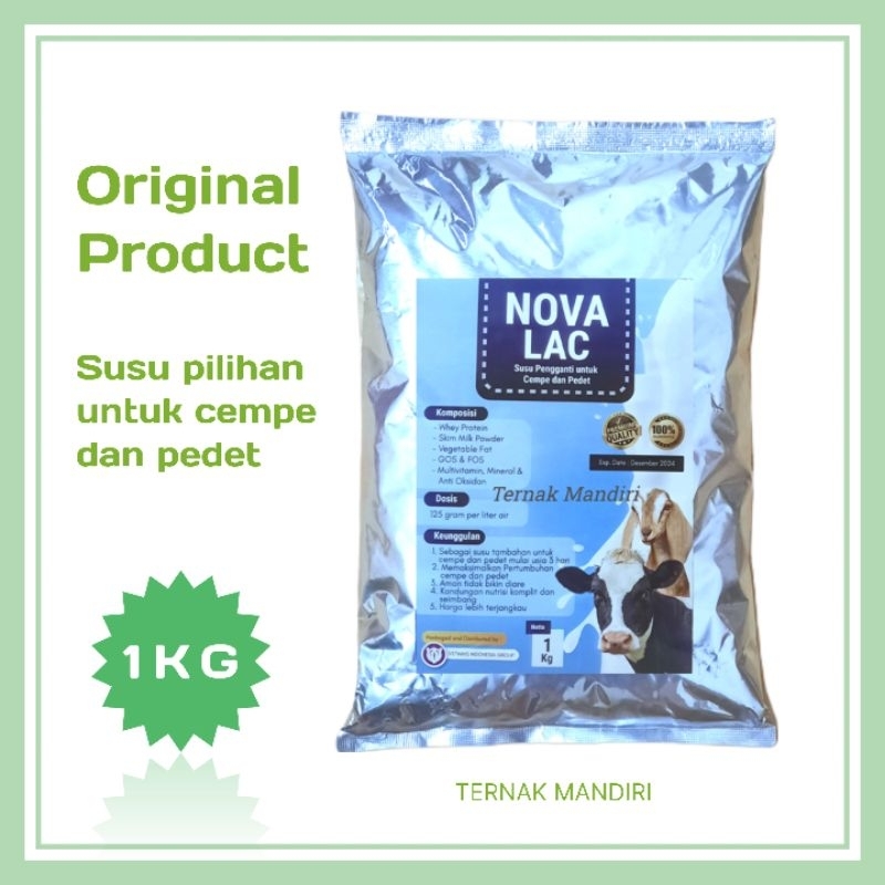 Jual NOVA LAC 1KG Susu Premium untuk cempe dan pedet anti diare ...