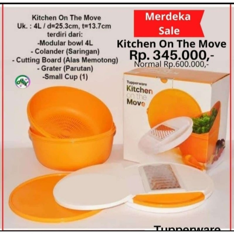 Jual Tupperware Kitchen On The Move Set sesuai foto keterangan di foto ...
