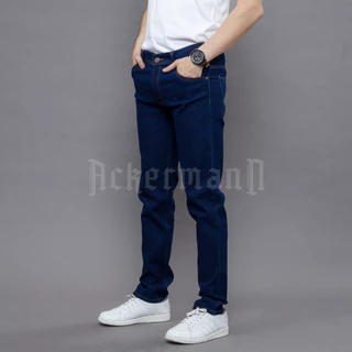 Ackermann - Celana Jeans Denim Panjang Pria Navy Gold Slimfit 100cm