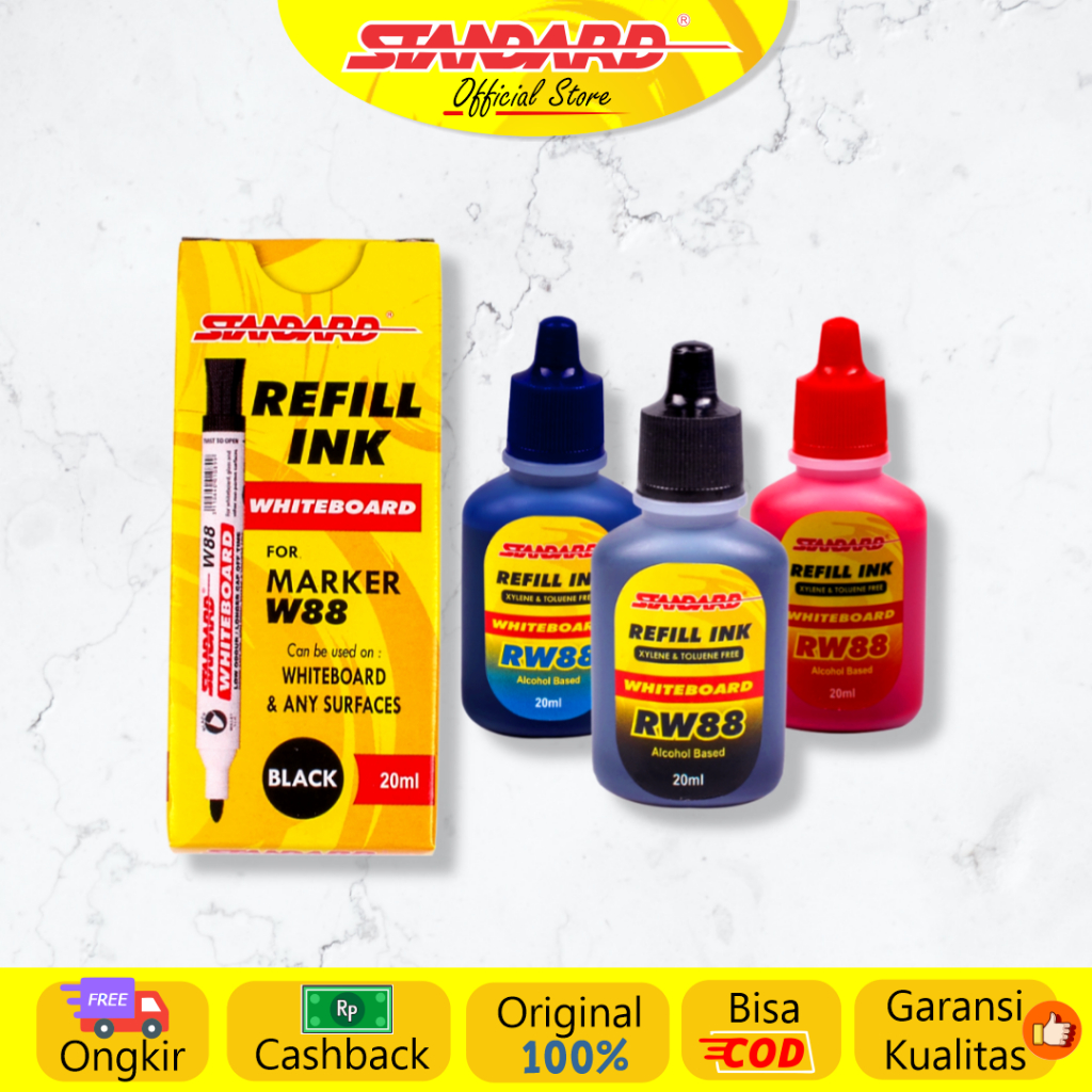 Standard - Whiteboard Marker W88 ( Spidol yang bisa dihapus ) (7)