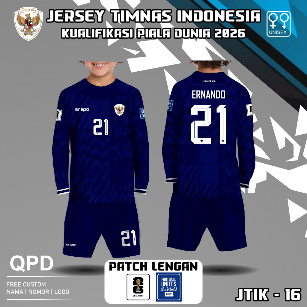 Jual Setelan Jersey anak kiper timnas indonesia terbaru baju kaos