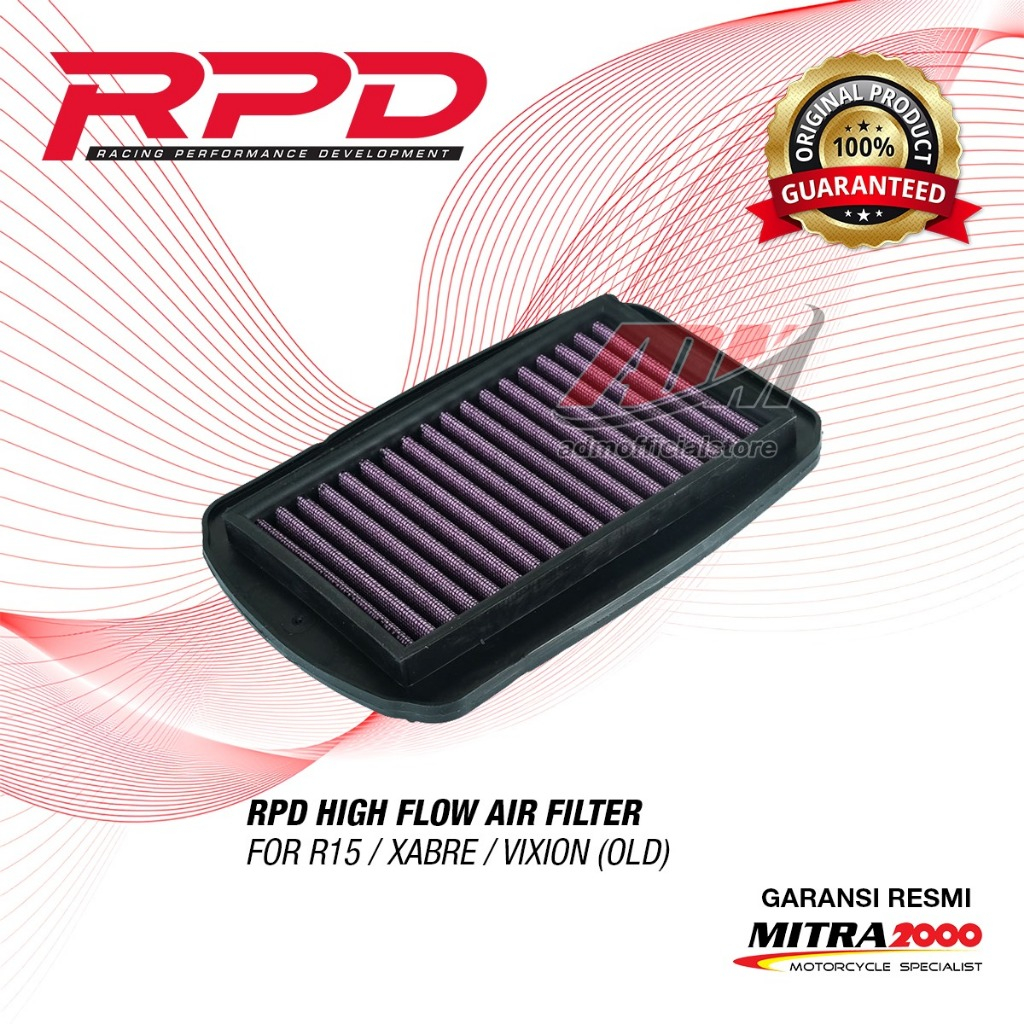 Jual RPD Air Filter R15/XABRE/VIXION OLD & R15 V3/VIXION R/MT 15/XSR ...