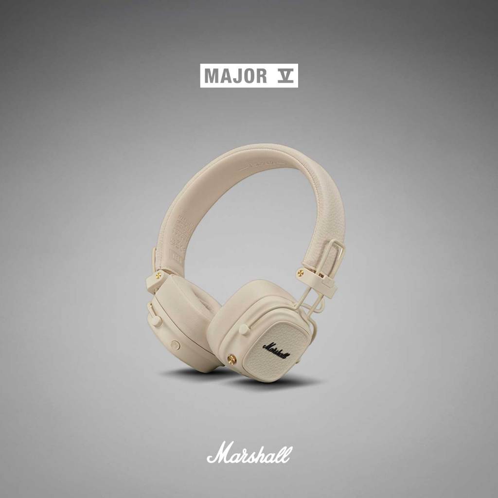 Jual Marshall Major V Headphone Cream Shopee Indonesia