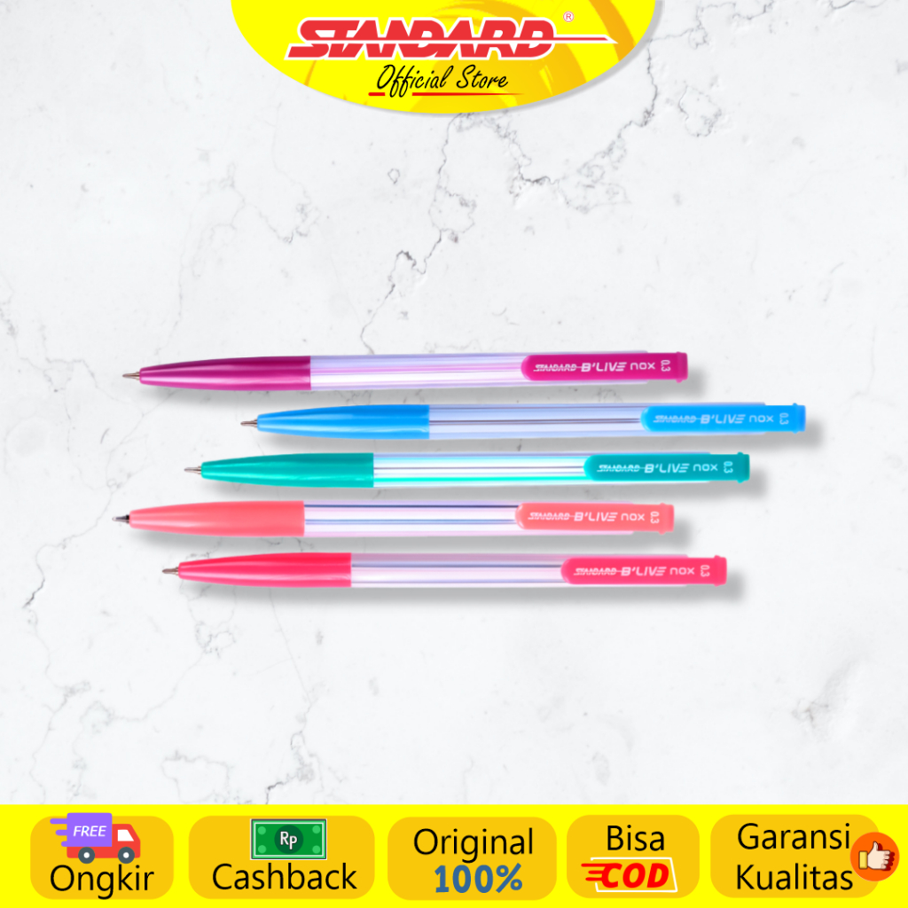 Standard - Pulpen Blive Nox 0.3 ( Alat Tulis / Pen / Ballpoint / Pena ) (4)