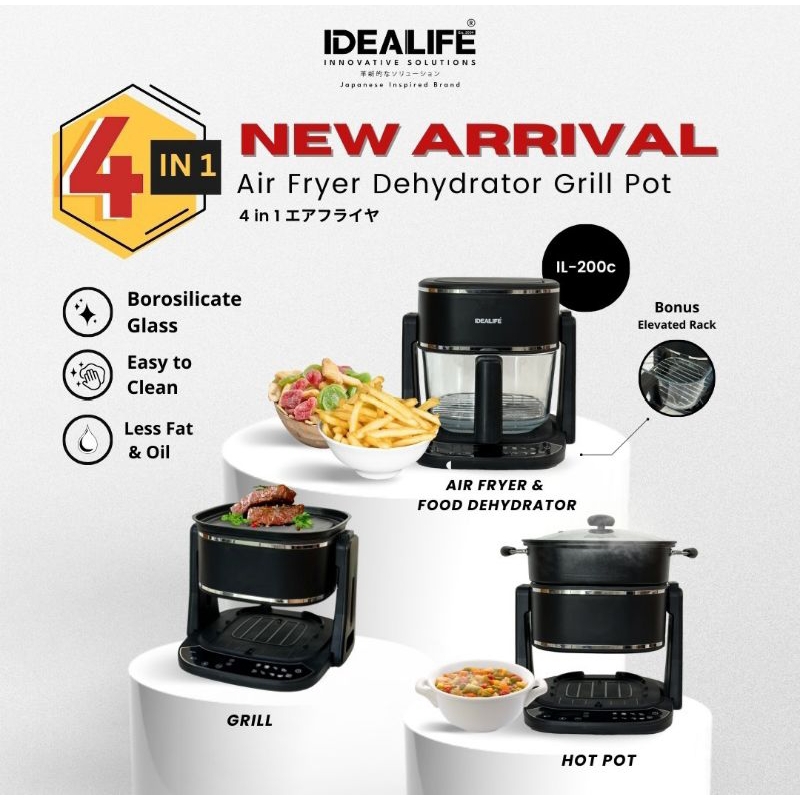 IDEALIFE Air Fryer – Penggoreng Tanpa Minyak IL–200C