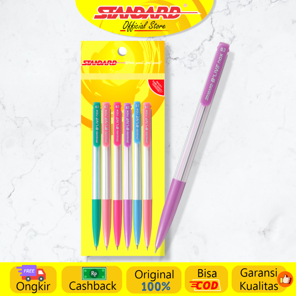 Standard - Pulpen Blive Nox 0.3 ( Alat Tulis / Pen / Ballpoint / Pena ) (2)