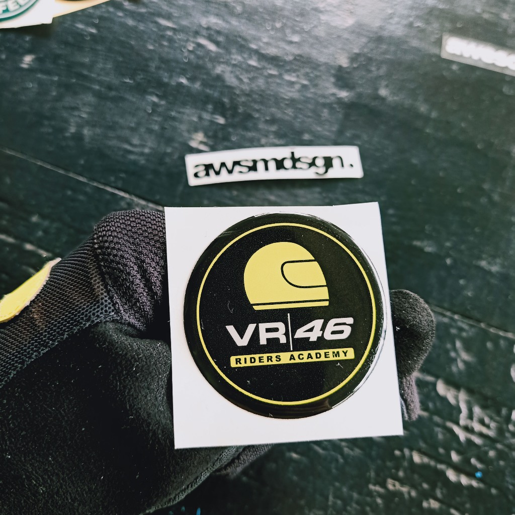 Jual sticker emblem timbul lentur 3d motor mooney vr46 rider academy ...