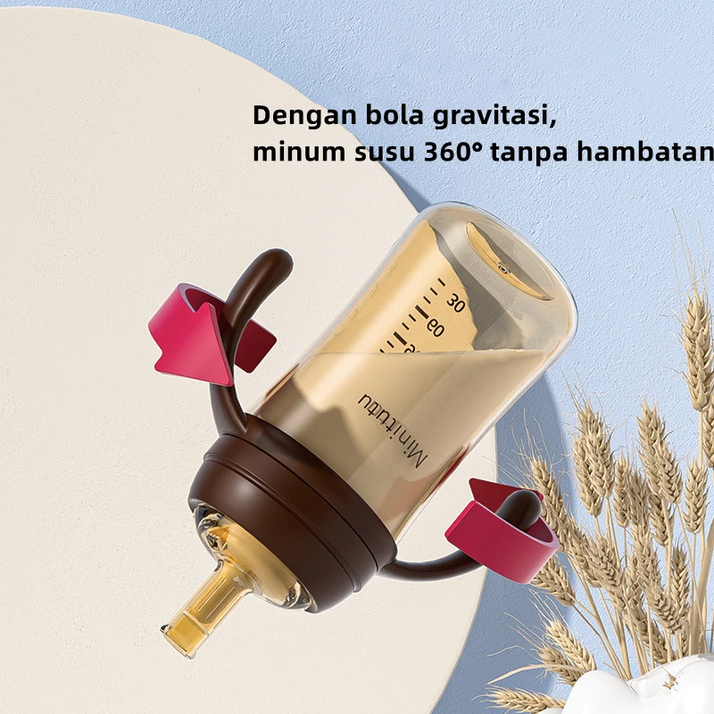 Minitutu Botol Susu Bayi PP Training Cup Botol Minum Nano Perak 3in1 Botol Anti Tumpah BPA Free BB15 Minitutu Botol Susu Bayi PP Training Cup Botol Minum Nano Perak 3in1 Botol Anti Tumpah BPA Free BB15