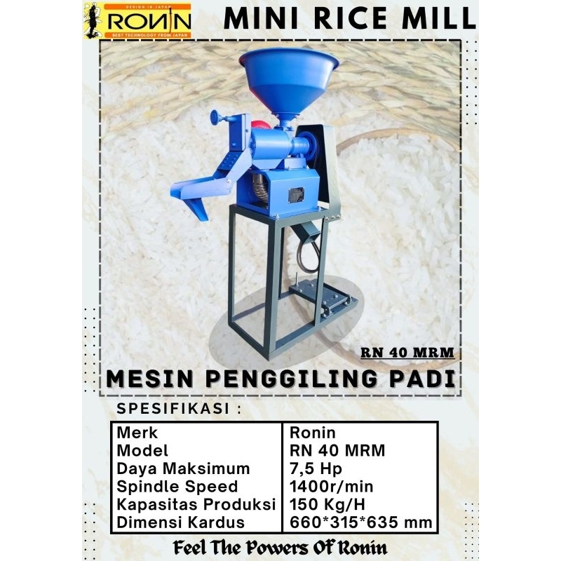 Jual MESIN SELEP GILING PADI RN-40 MRM RONIN | MINI RICE MILL | Shopee ...