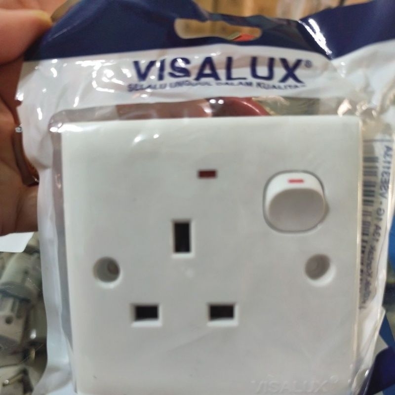 Jual Visalux Stop Kontak Multi Socket Inbow + Saklar VSE3113AN 13a x 1 ...