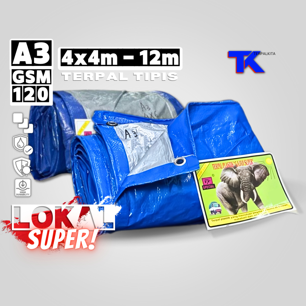 Jual TERPALKITA Terpal 4x6 4x4 4x6 Meter A3 Plastik Kuat Anti Air dan ...