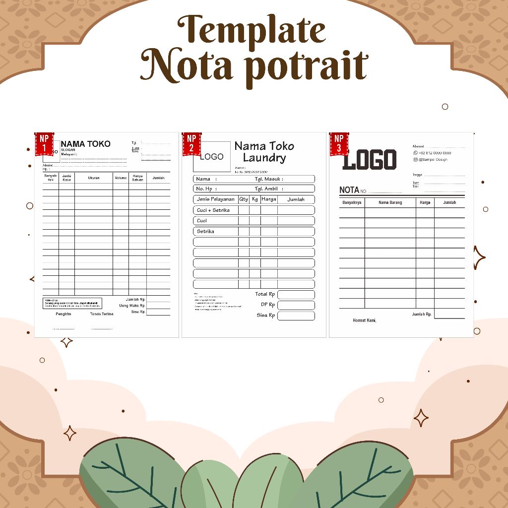 Jual Cetak Buku Nota Potrait / Surat Jalan / Tanda Terima Potrait ...