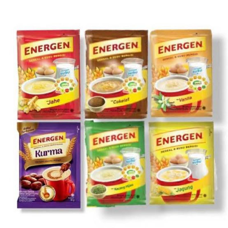 Jual Energen vanila.coklat.jahe& kacang hijau 10sachet(kemasan box ...