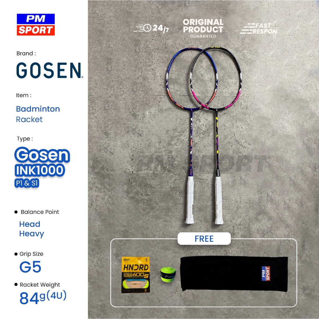 Jual RAKET BADMINTON GOSEN INK1000 P1 INK 1000 S1 BULUTANGKIS ORIGINAL ...
