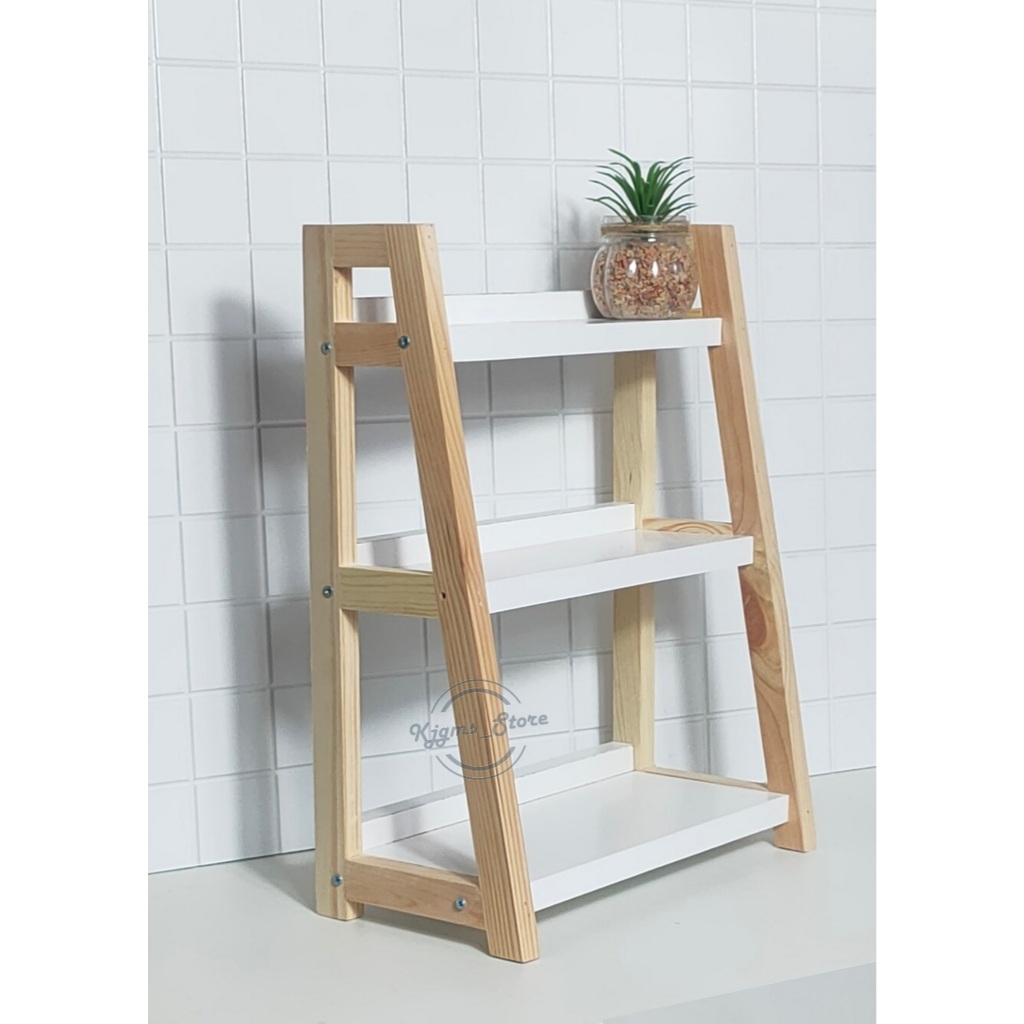 Jual RAK 3 TINGKAT MEDIUM RAK SERBAGUNA RAK AESTHETIC RAK KAYU ...