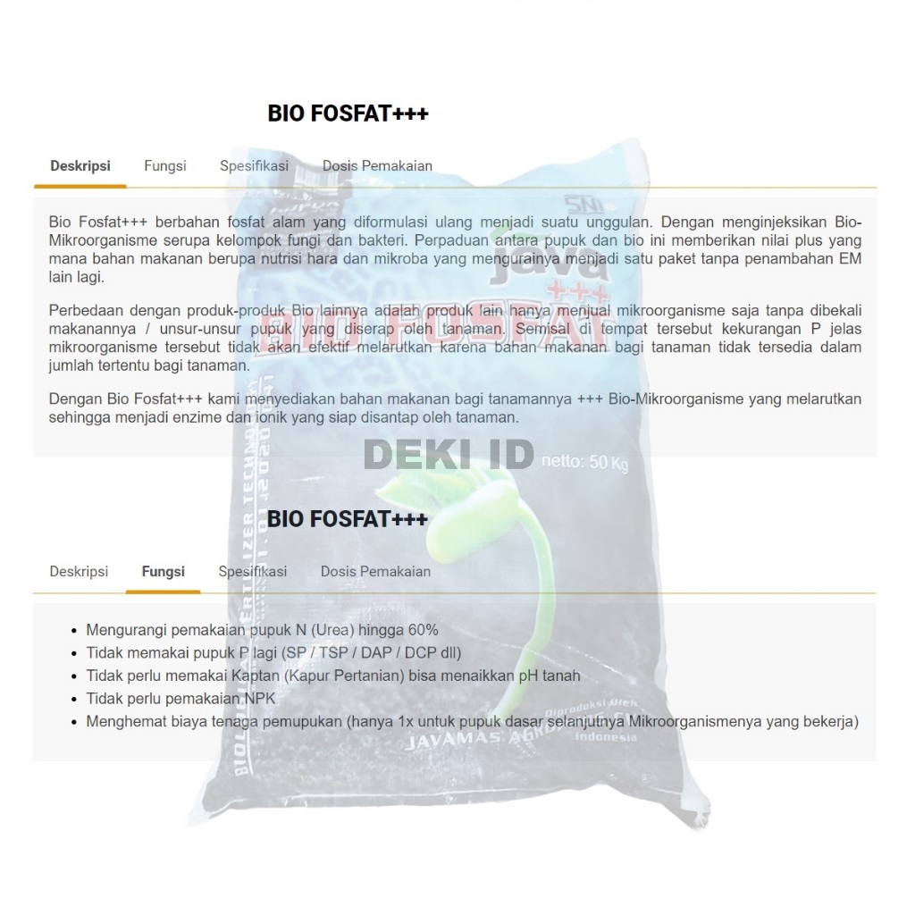Jual Bio Fosfat Java 50 Kg Via Kargo Pupuk Pospat Plus Tricoderma Agen ...