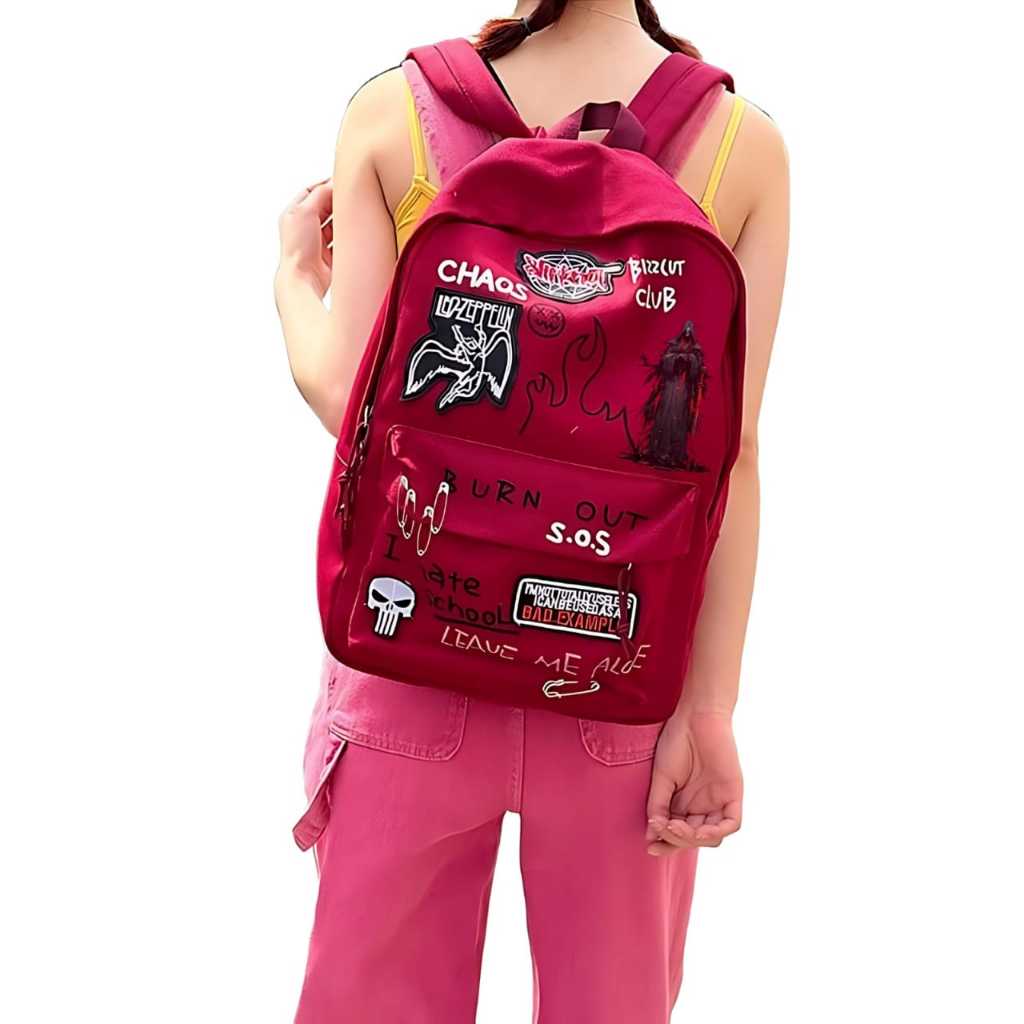 Jual ( BISA COD ) RANSL SEKOLAH KULIAH KERJA PRIA WANITA MOTIF ROCK AND ...