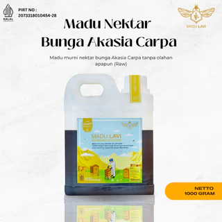 Madu Lavi Murni Asli Nektar Akasia 1000gram Grade A 100% Alami Pure Raw Honey