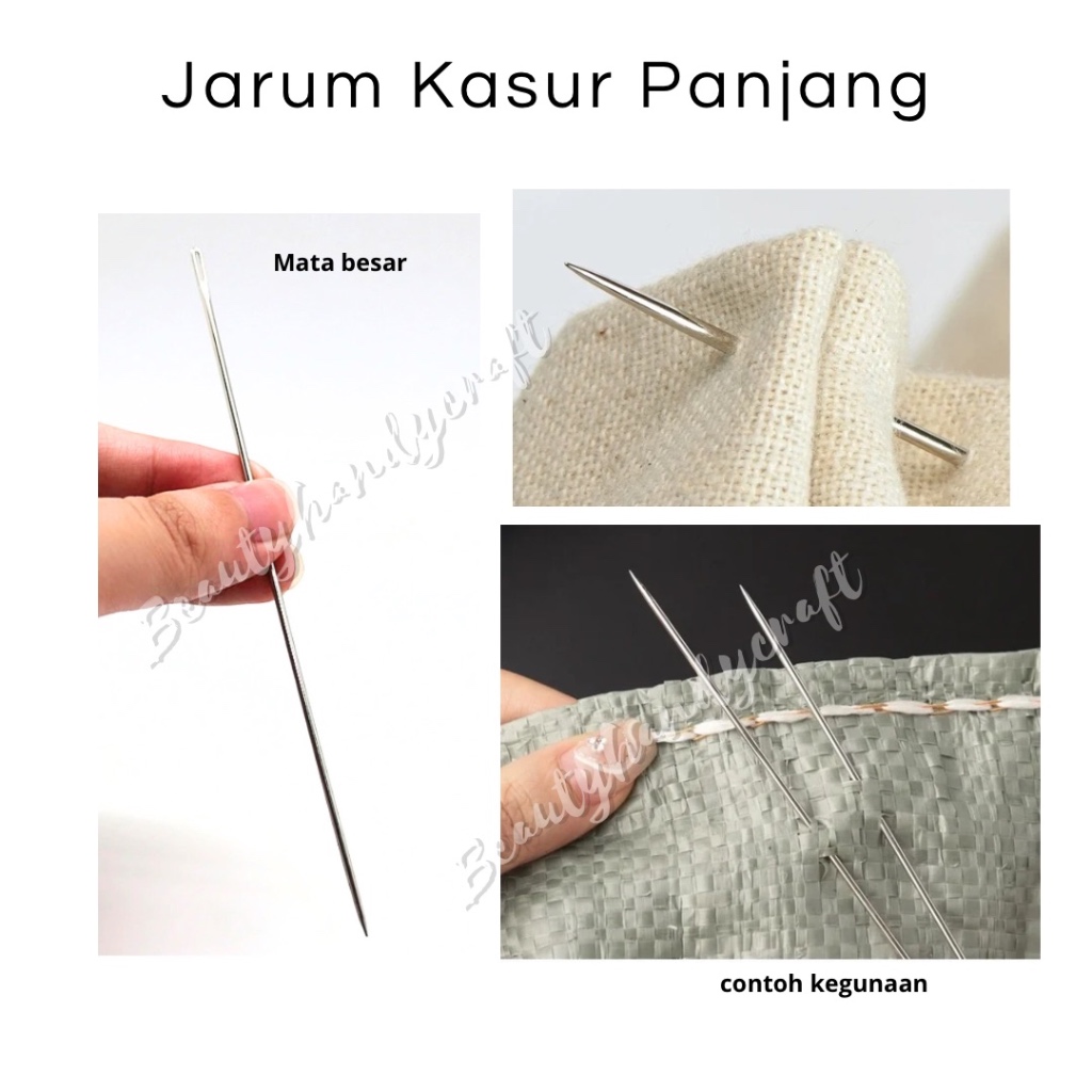 Jual 1bh Jarum Jahit Kasur tangan besar jarum karung panjang | Shopee ...