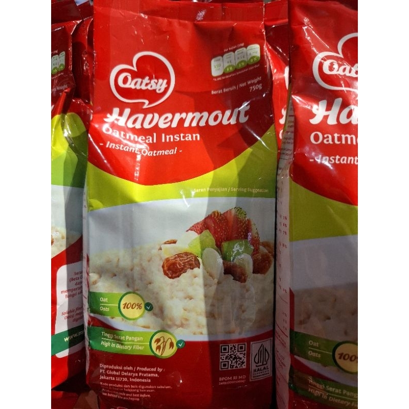 Jual Oatsy Havermout Quick Cook / Instant Oatmeal 750gr Exp 9 Desember ...