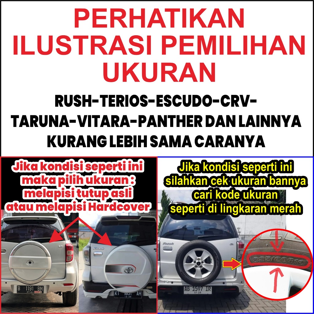 Jual Cover Pelindung Ban Serep Mobil Terios Sarung Penutup Ban Serep