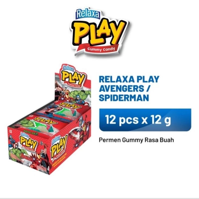 Jual Relaxa Play Permen Gummy Avengers Assorted frozen & spiderman 40 g ...