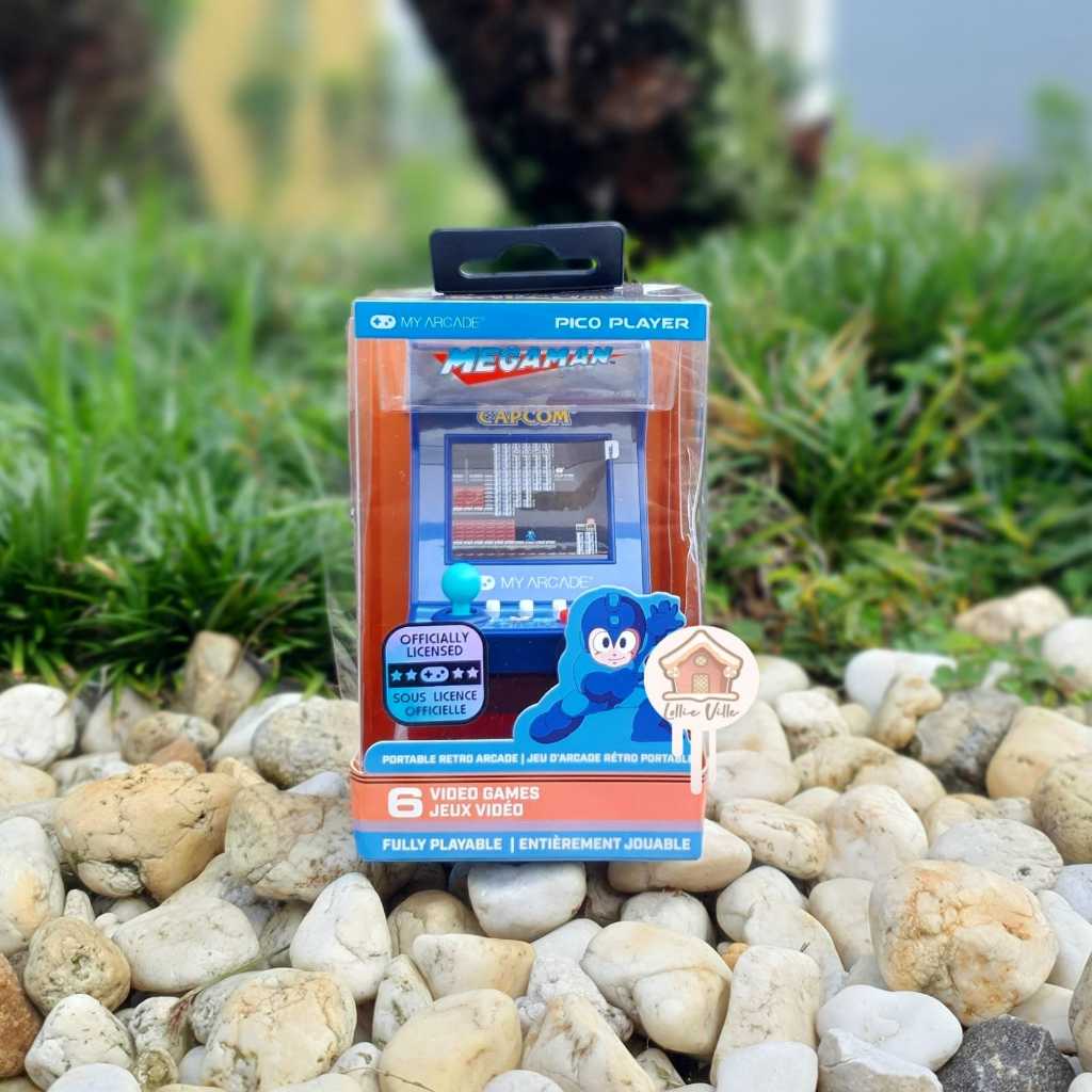 Megaman Pixel Player : Jeu vidéo sous Licence Officielle Megaman, Porte-clés d'arcade Portable, Jeux pour Enfants et Adultes