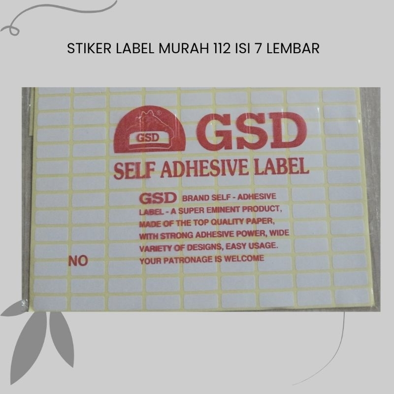 Jual Stiker Label Murah 112 Isi 7 Lembar | Shopee Indonesia