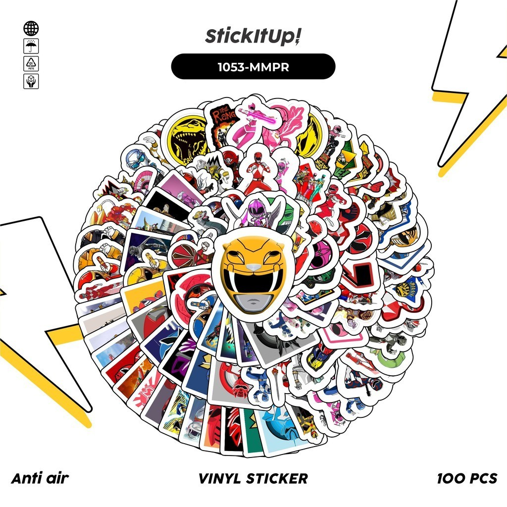 Jual COD 100 Pcs Stiker Pack Mighty Morphin Power Rangers Lucu ...