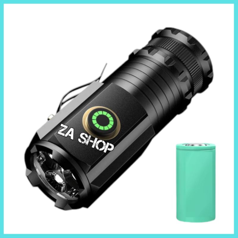 Jual Senter LED Super Terang Mini 3xLED P35 ZXT-350X Magnet Hiking ...