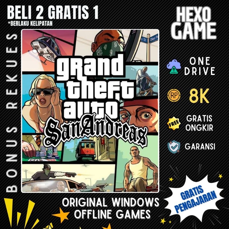 Jual GRANT THEFT AUTO SAN ANDREAS - GAME PC - GAME LAPTOP - LINK ...