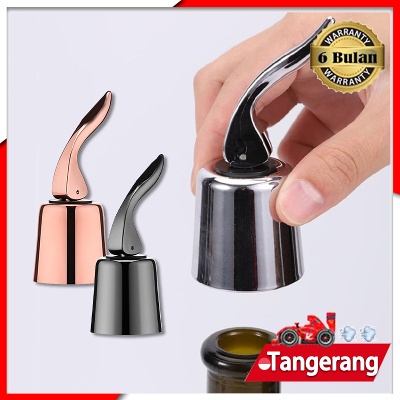 Jual Tutup Botol Wine Vacuum Wine Stopper Champagne Stopper Stainless ...