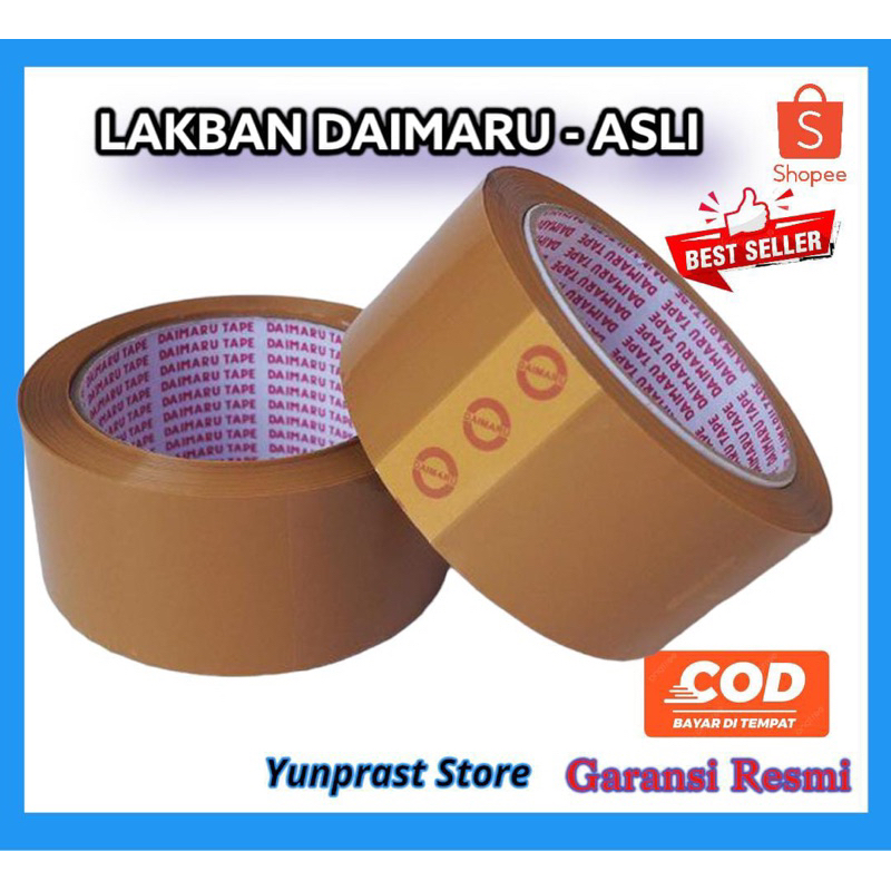 Jual Lakban Coklat Daimaru Asli 100% Original Tebal Ukuran 100 Yard ...