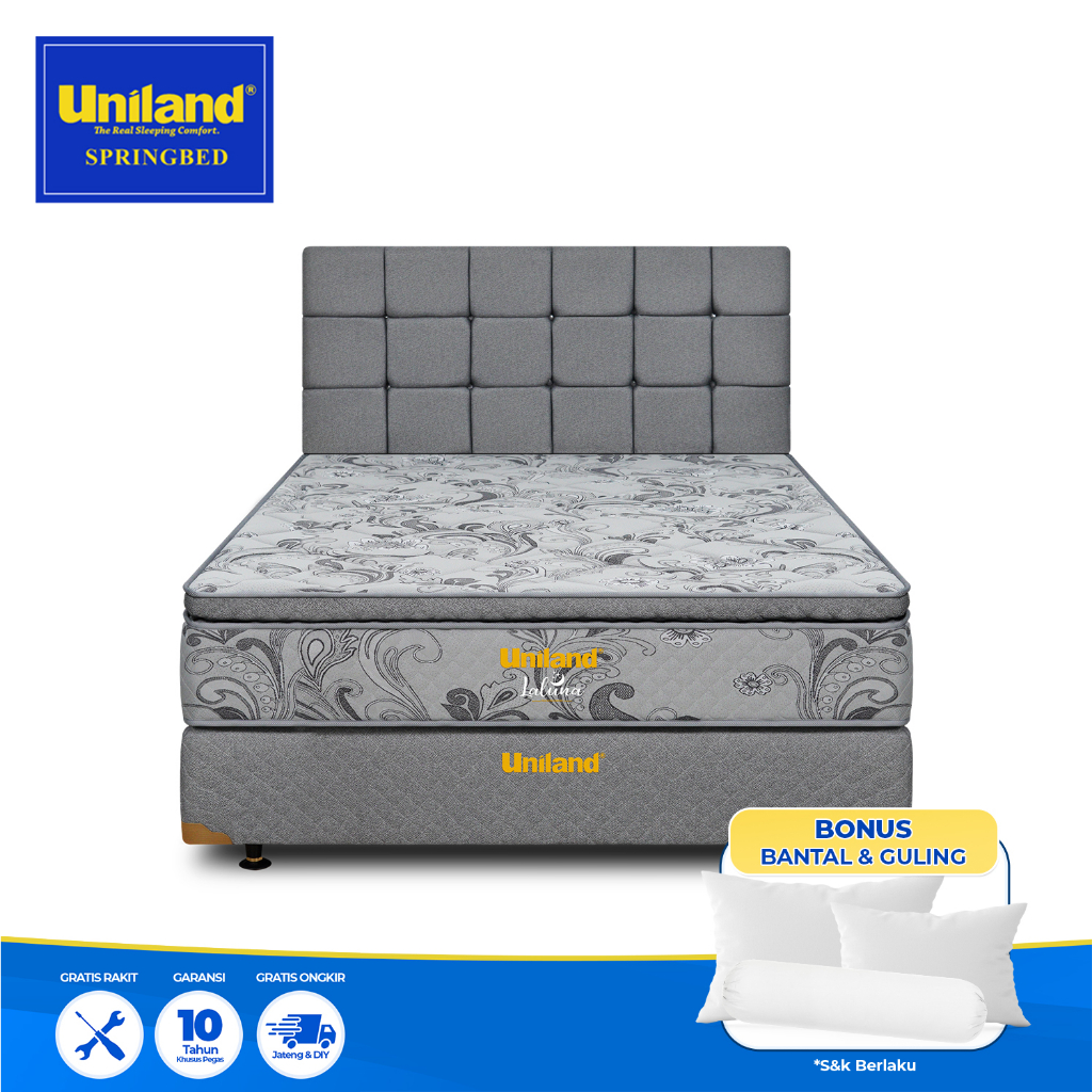 Jual Uniland Springbed Laluna Pillowtop - Kasur Spring Bed Fullset ...