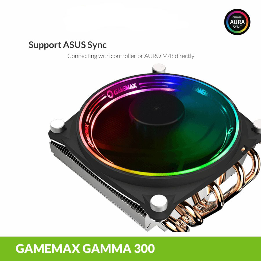 Jual GAMEMAX GAMMA 300 Rainbow ARGB CPU AIR Cooler Shopee Indonesia