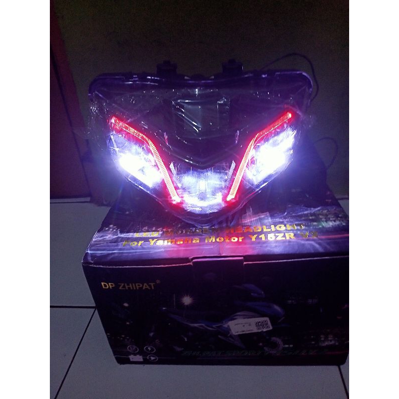 Jual lampu depan zhipat mx king 150 v2 LED running merah Shopee Indonesia