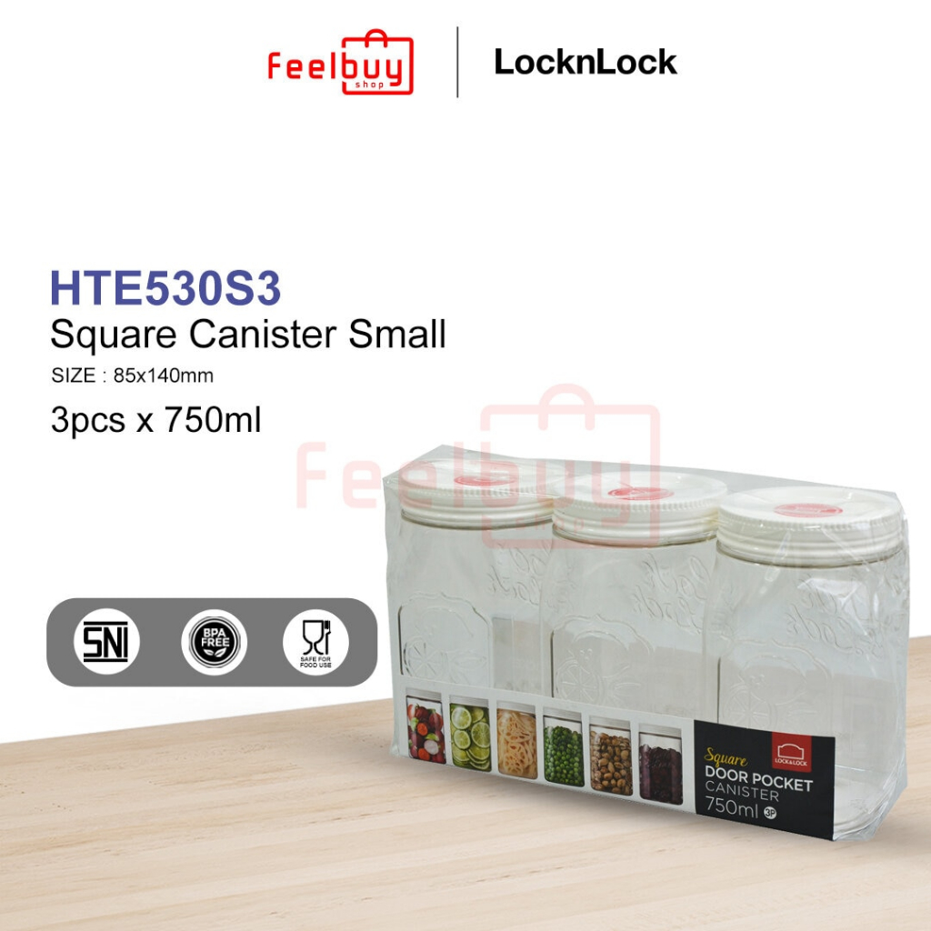 Jual LocknLock Square Canister Small 3 Pcs HTE530S3 | Shopee Indonesia
