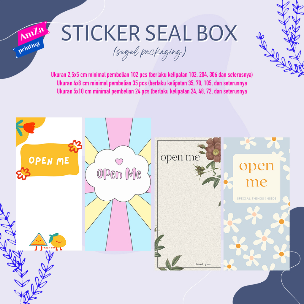 Jual Sticker Segel box Seal box Custom Packaging Segel Murah | Shopee ...