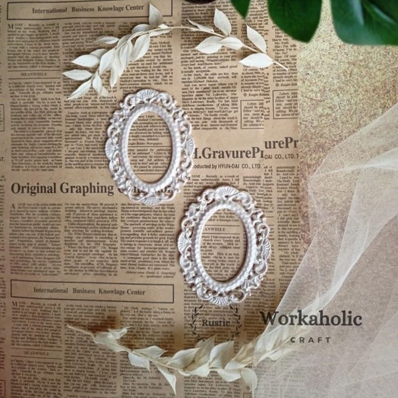 Jual Frame Resin Oval Putih Bahan Mahar Rustic | Shopee Indonesia